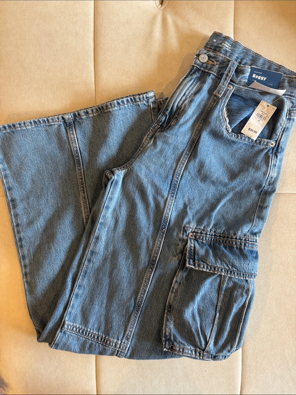 ‼️ NWT ‼️ Old Navy Baggy Blue Cargo Jeans for Kids